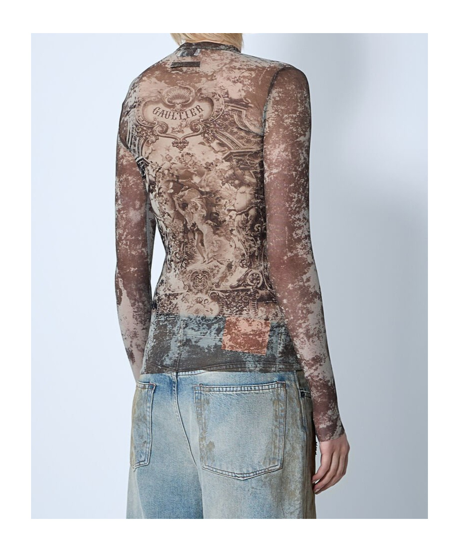 Shop Jean Paul Gaultier Mesh Top