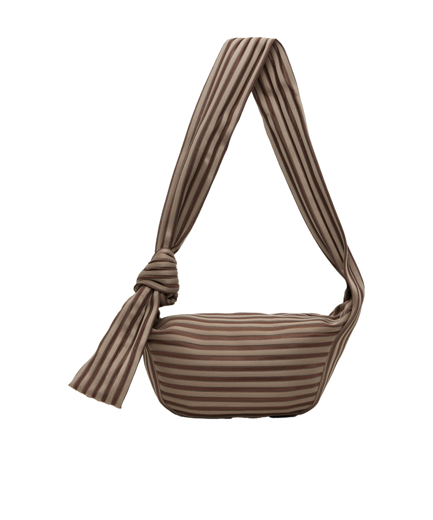 Issey Miyake June Linear Knit 56 Shoulder Bag In Gray