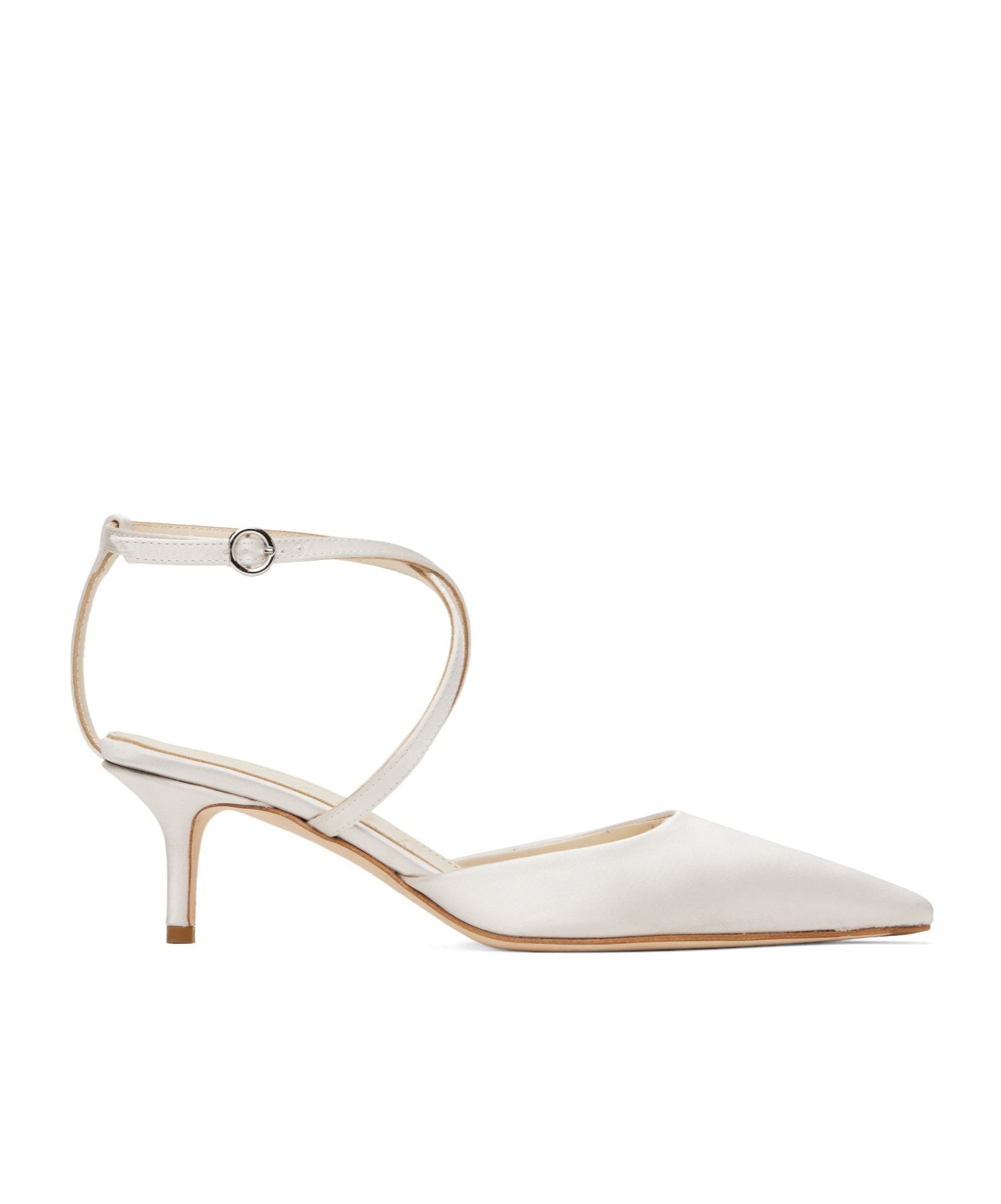 Aeyde Salome Satin Heels In White