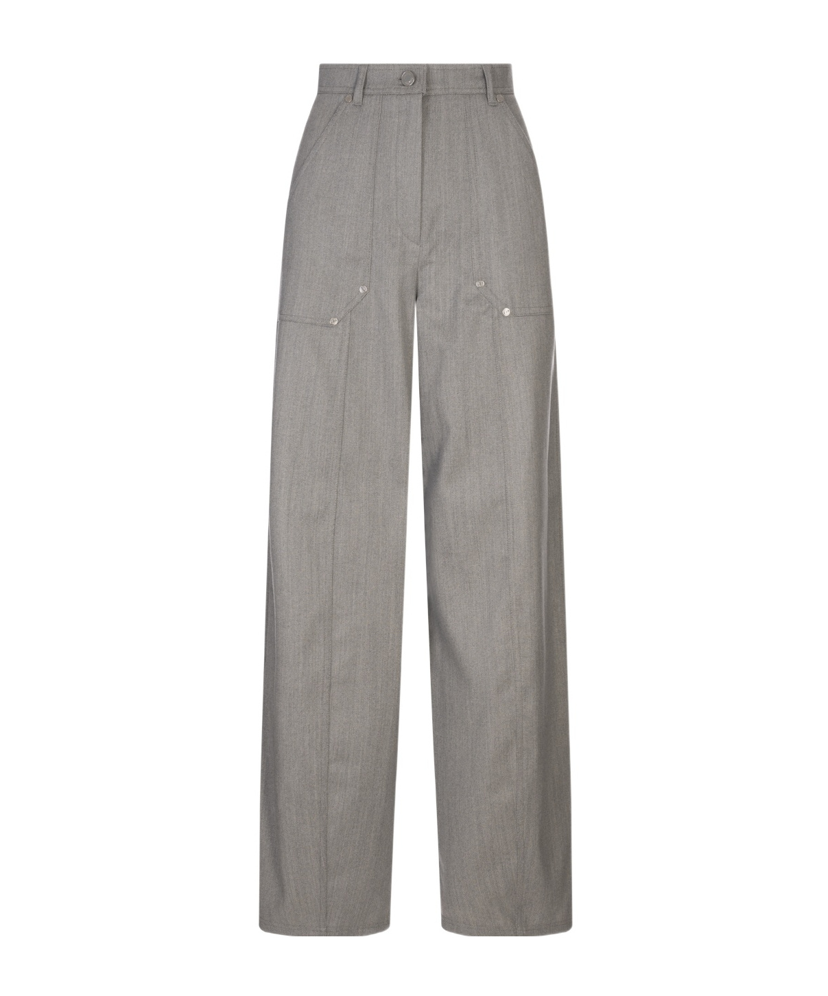 Max Mara Abetaia Creased Trousers In Gray