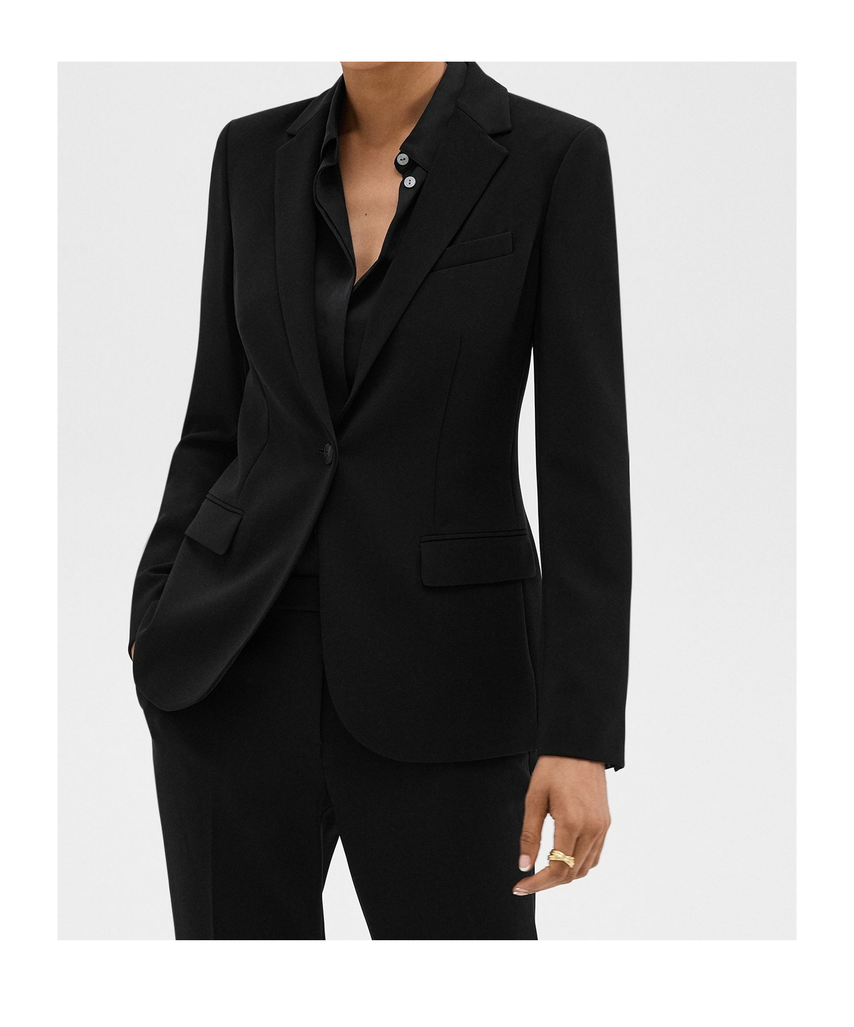 THEORY STAPLE BLAZER IN ADMIRAL CREPE