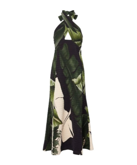JOHANNA ORTIZ PRINTED HALTERNECK MAXI DRESS