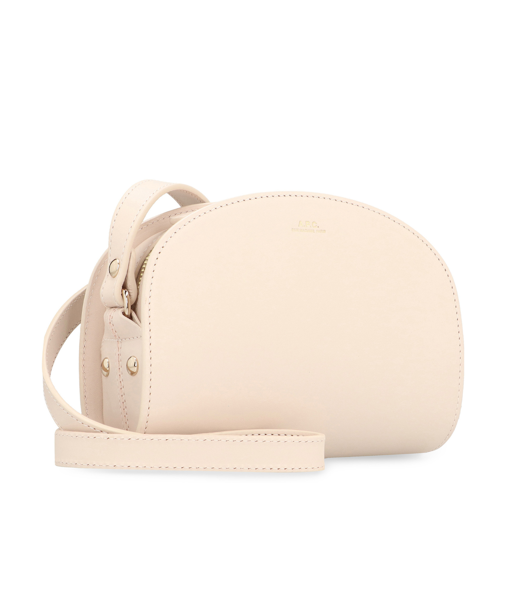 Apc Mini Demi-lune Cross Body Bag In Nude