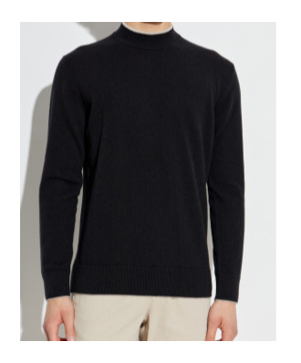 Eleventy High-neck Black Sweater