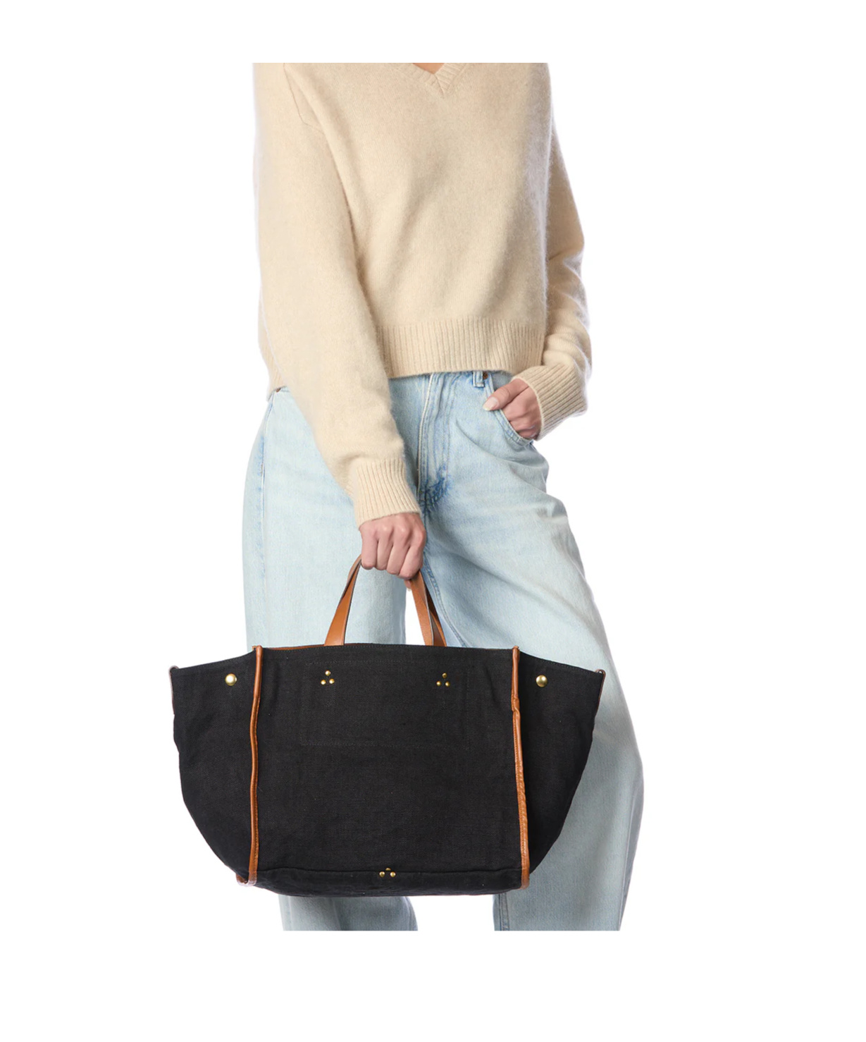 Jérôme Dreyfuss Double Handle Shoulder Bag In Black