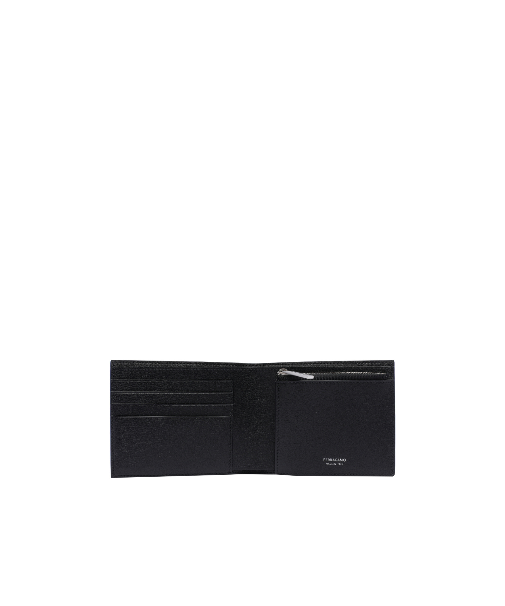 Shop Ferragamo Gancini Bi-fold Vard Holder In Black