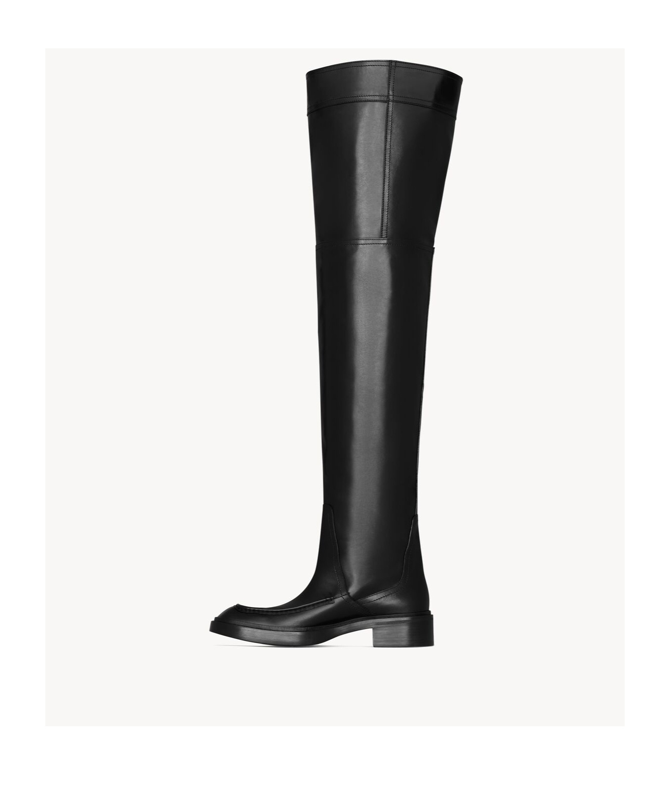 Saint Laurent Joe Over-the-knee Boots In Smooth Leather In Black