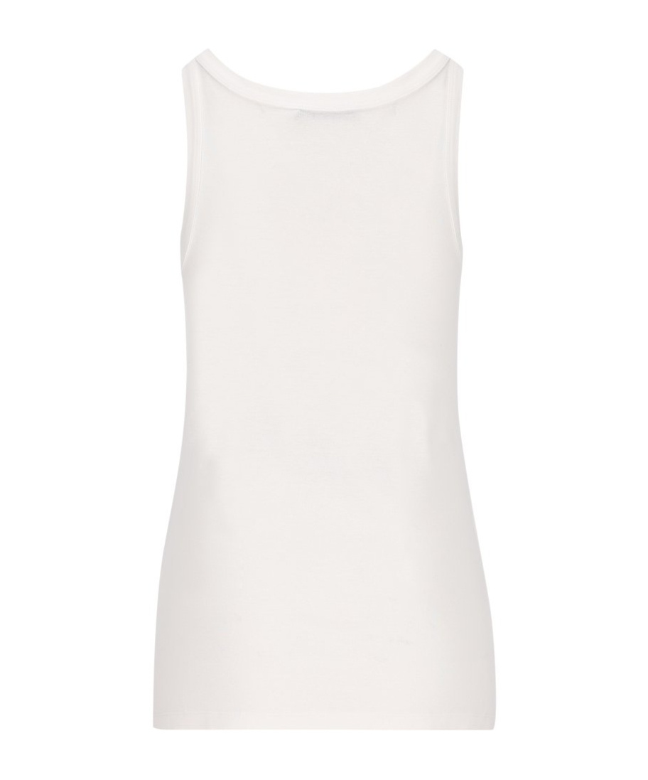 Prada Cut-outs And Studs Cotton Top In White