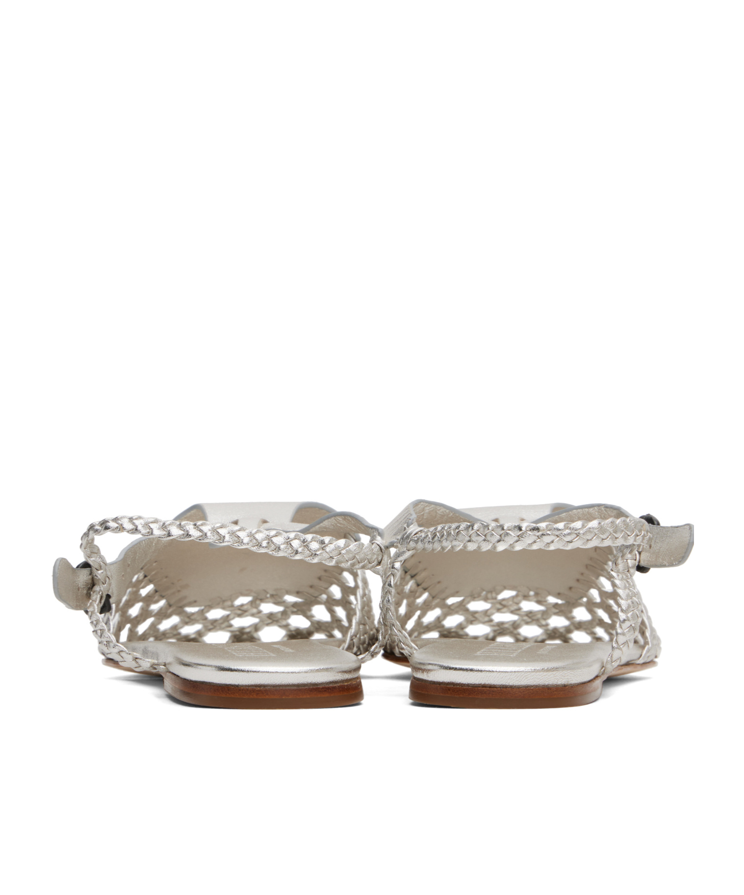 Hereu Silver Reixa Metallic Sandals In Light-silver