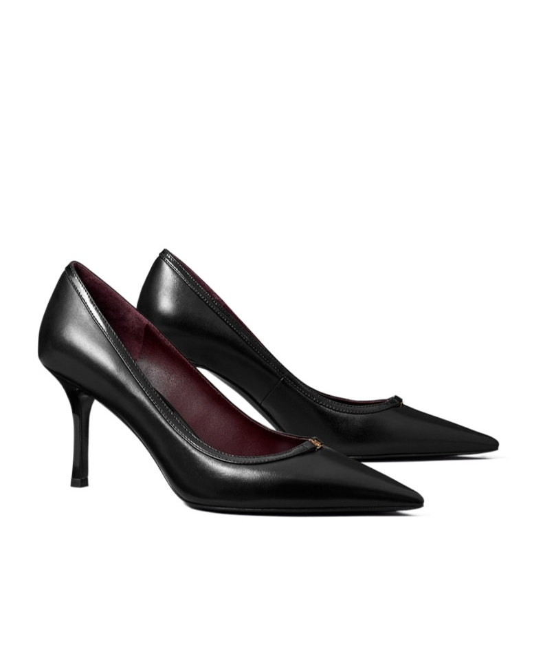 Tory Burch Double T Buckle Pump 80mm In Black