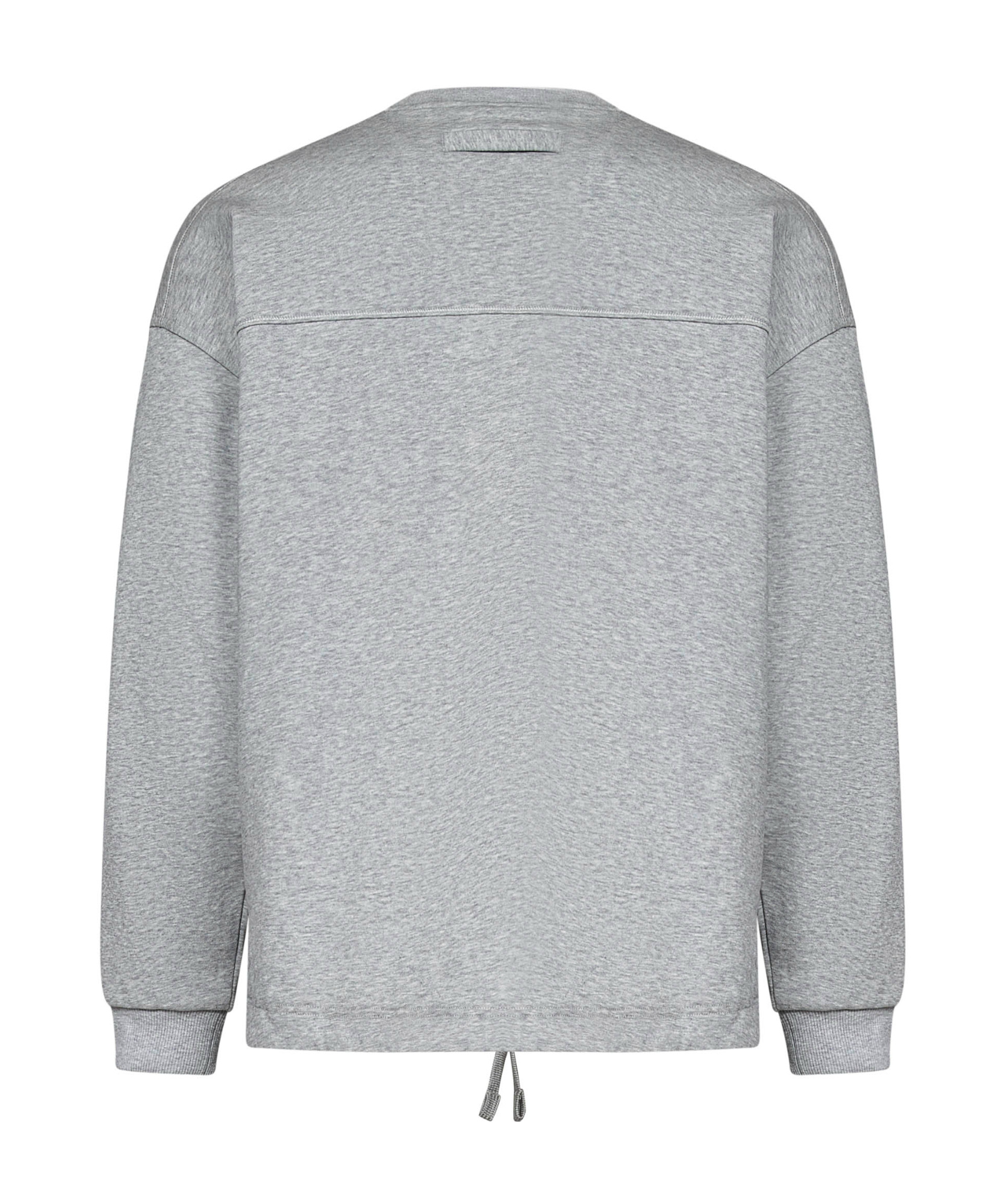 Shop Zegna Logo-embroidered Sweatshirt In Grey Melange