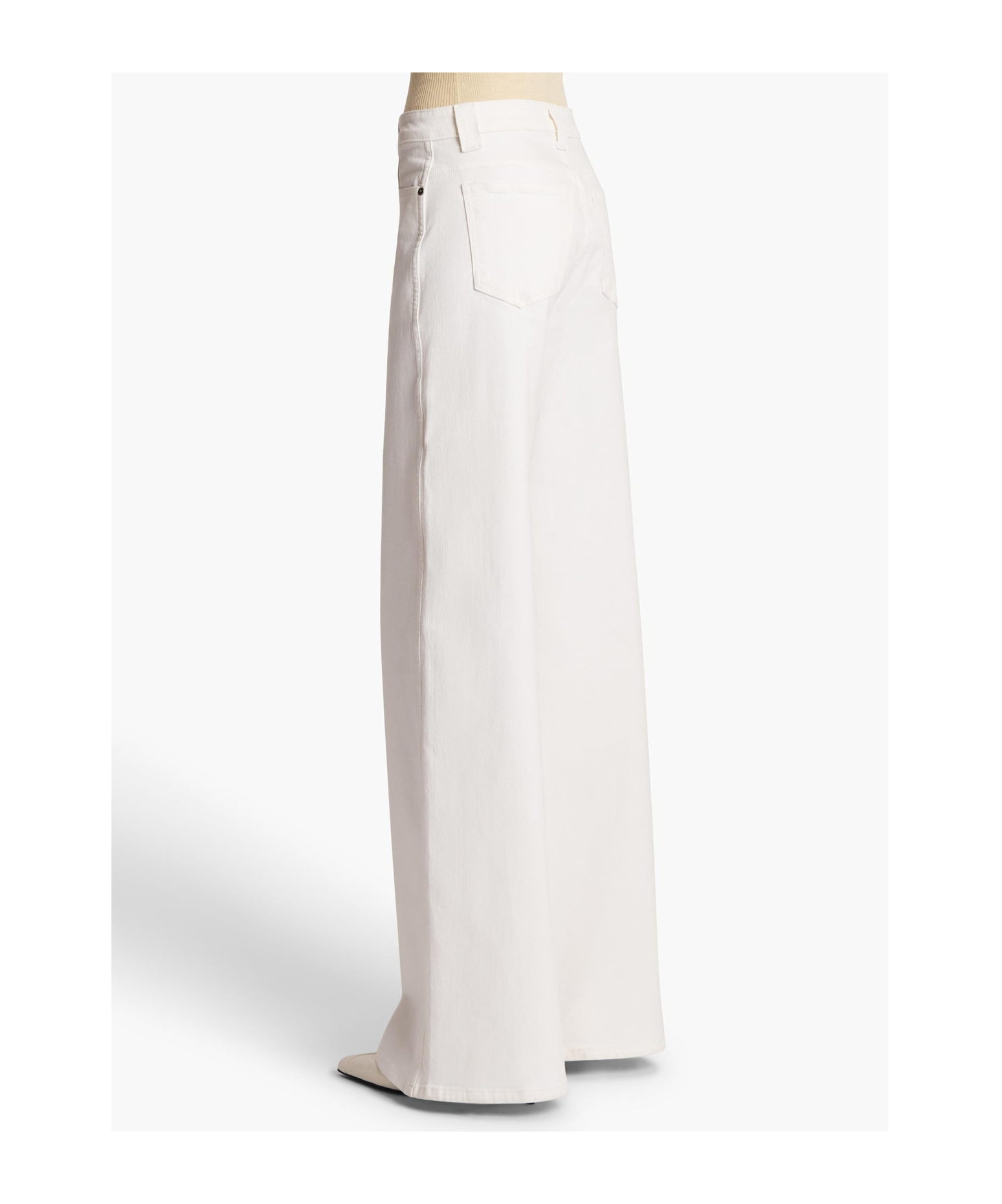 Khaite Danielle High Waist Straight Leg Jeans In White