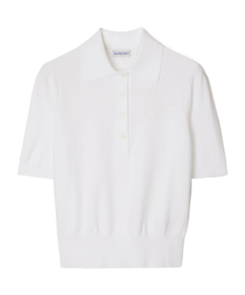 BURBERRY LOGO-APPLIQUÉ POLO SHIRT