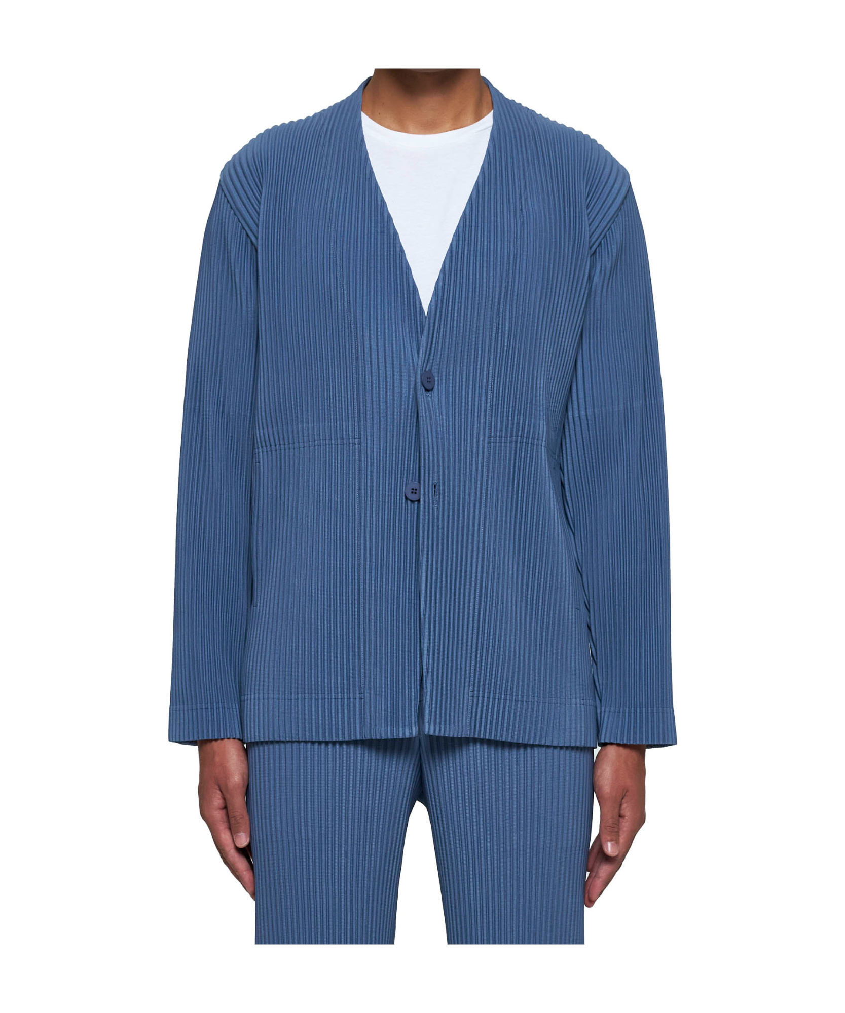 Issey Miyake Tailored Pleats 1 Jacket In Blue
