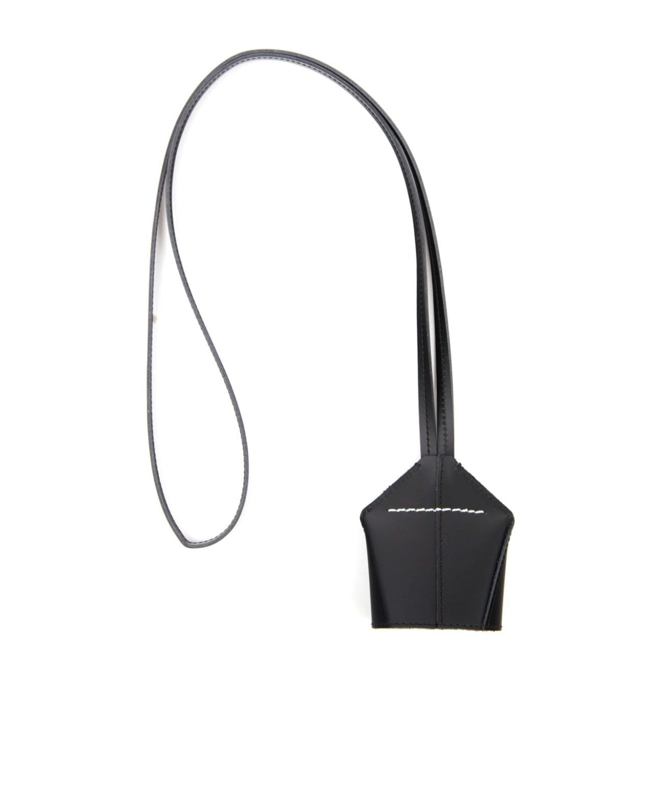 Mm6 Maison Margiela Mm6 By Maison Margiela Structured Leather Keychain In Black