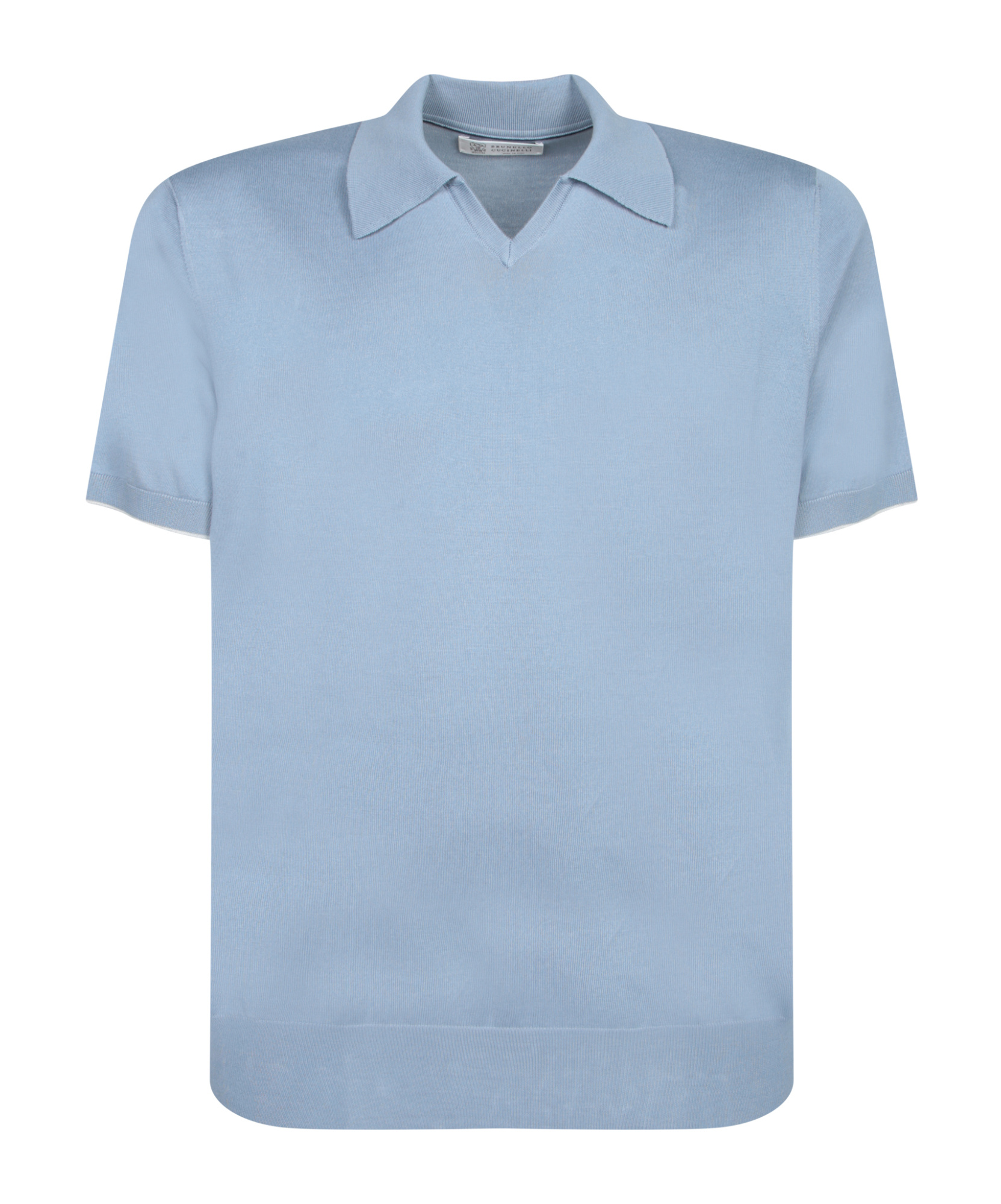 Brunello Cucinelli Sky Blue Polo Shirt In Blue