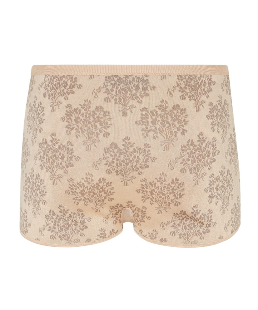 Fendi Elastic Waistband Shorts In Nude