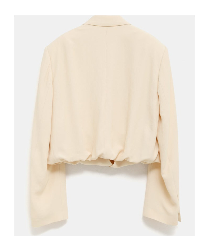 Dries Van Noten Cropped Jacket In Nude