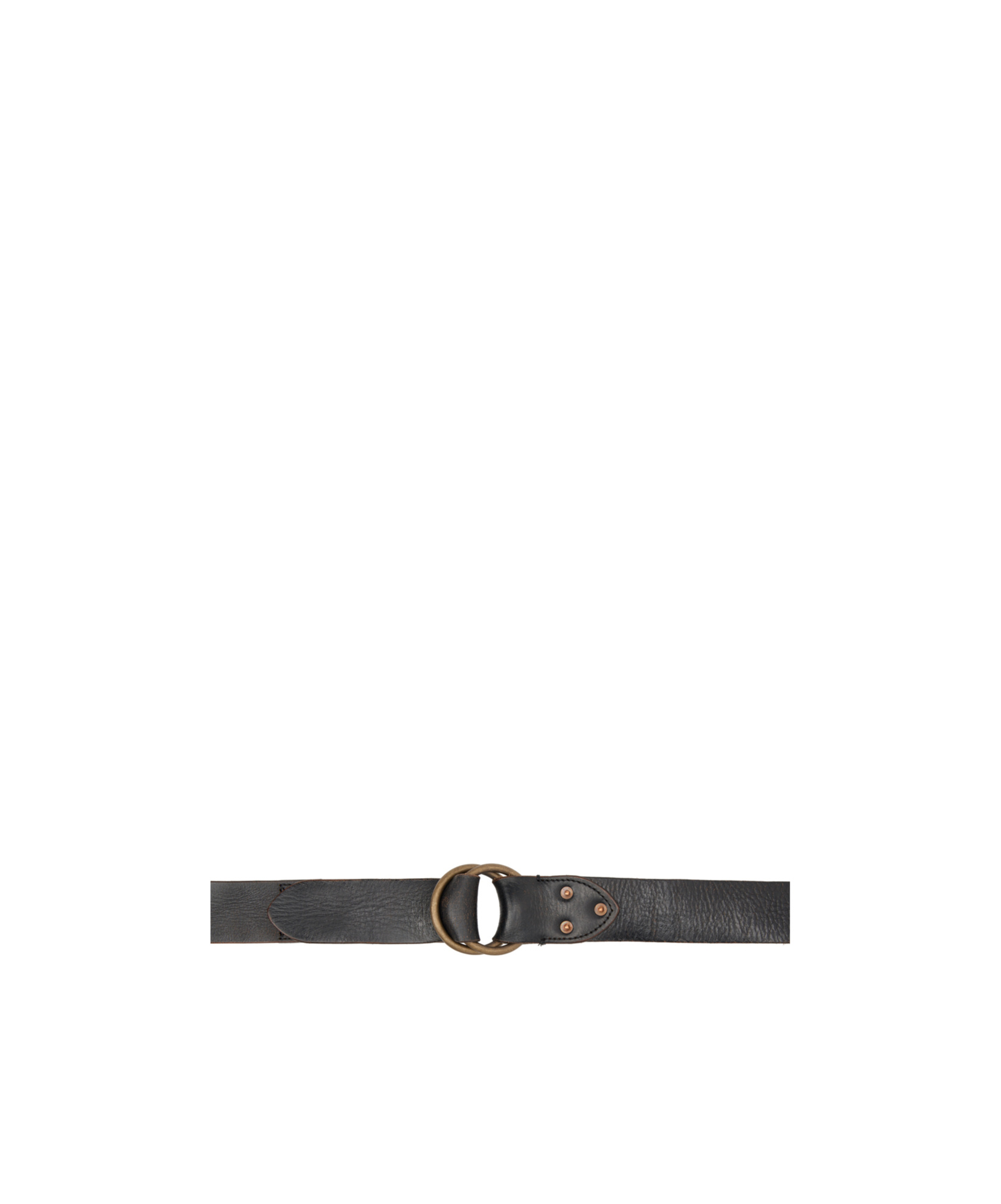 Rrl Double-o-ring Belt In Black
