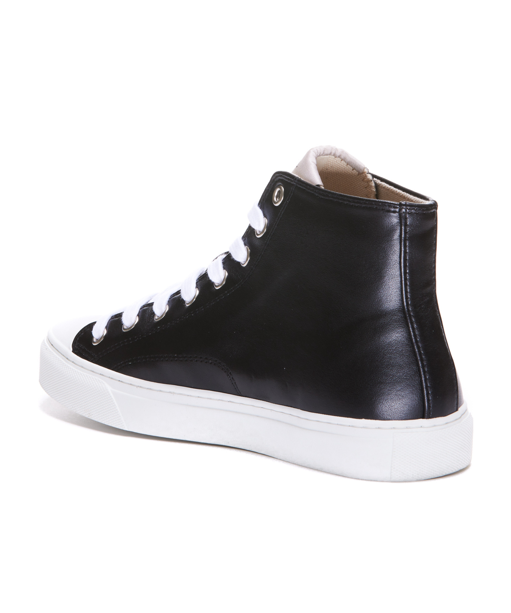 Vivienne Westwood Black Plimsoll High Top Canvas Sneakers In White