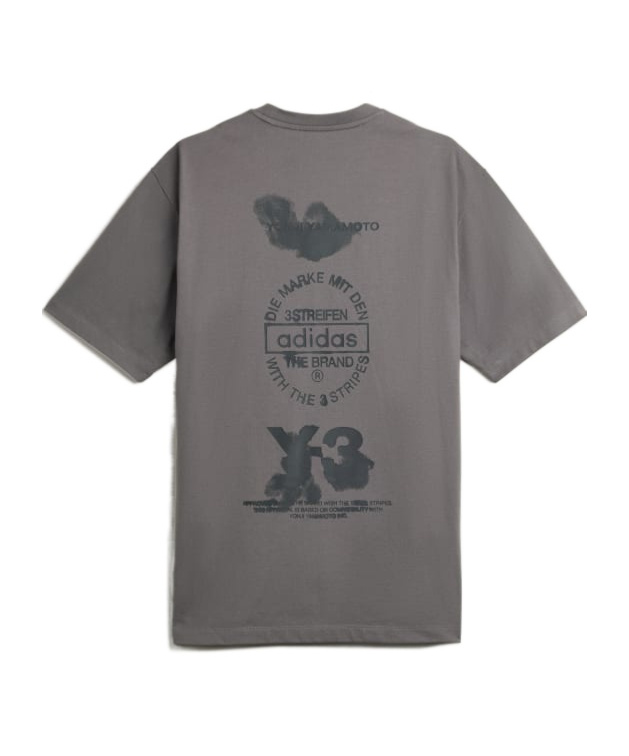 Y-3 Graphic Short Sleeve T-shirt In Gray