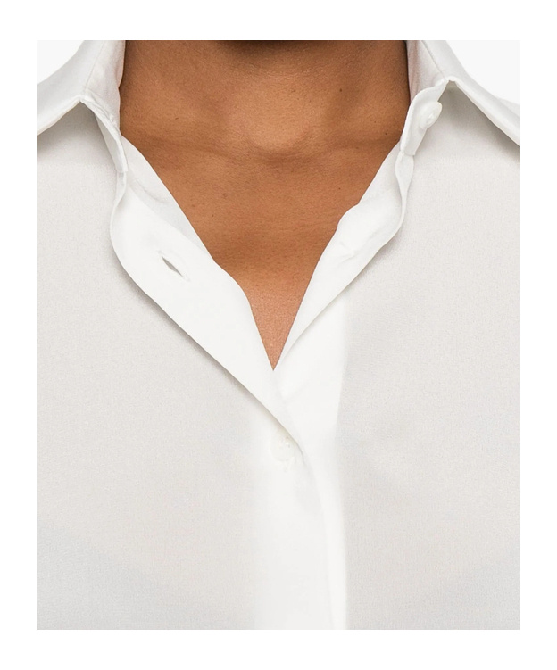 Mazzarelli Gea Long-sleeve Button-up Shirt In White
