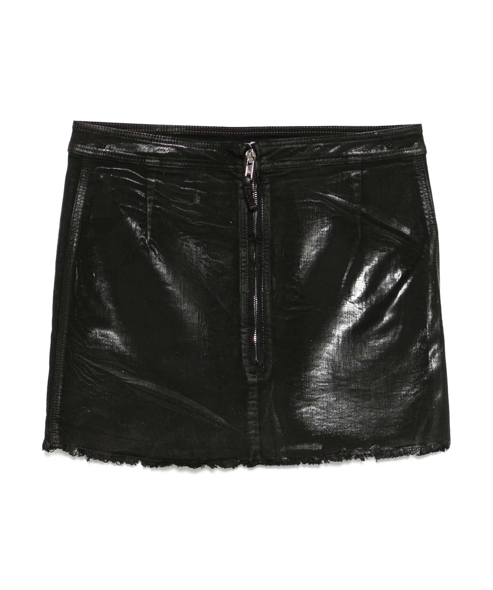 Rick Owens Drkshdw Coated Mini Skirt In Black