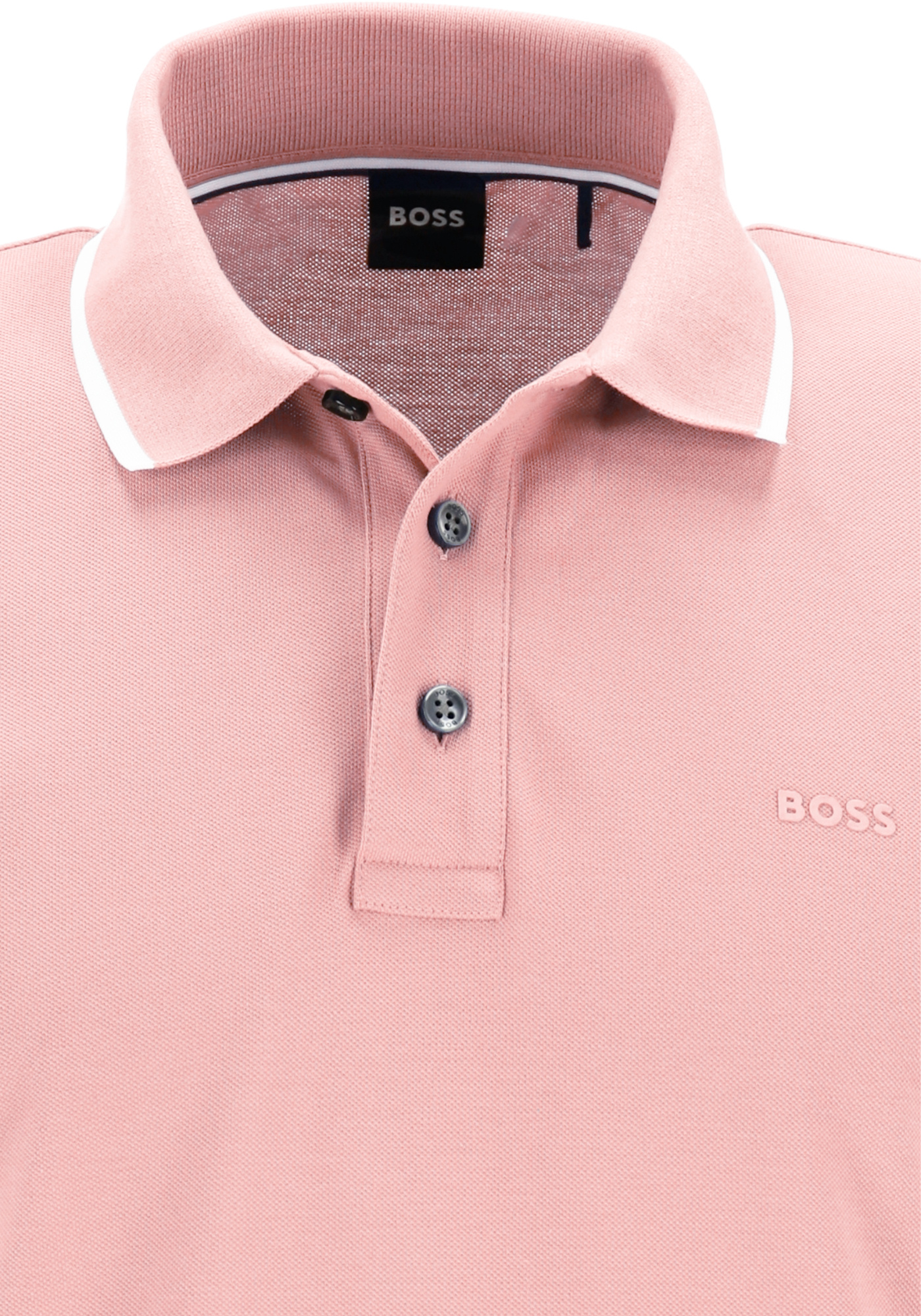 Hugo Boss Parlay Button Lapel Polo Shirt In Pink
