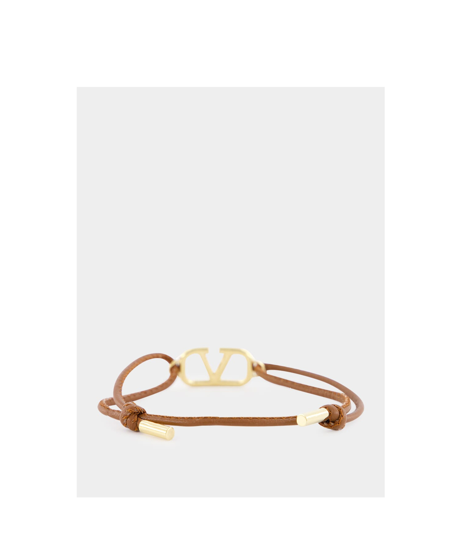 Valentino Leather Bracelet In Yellow