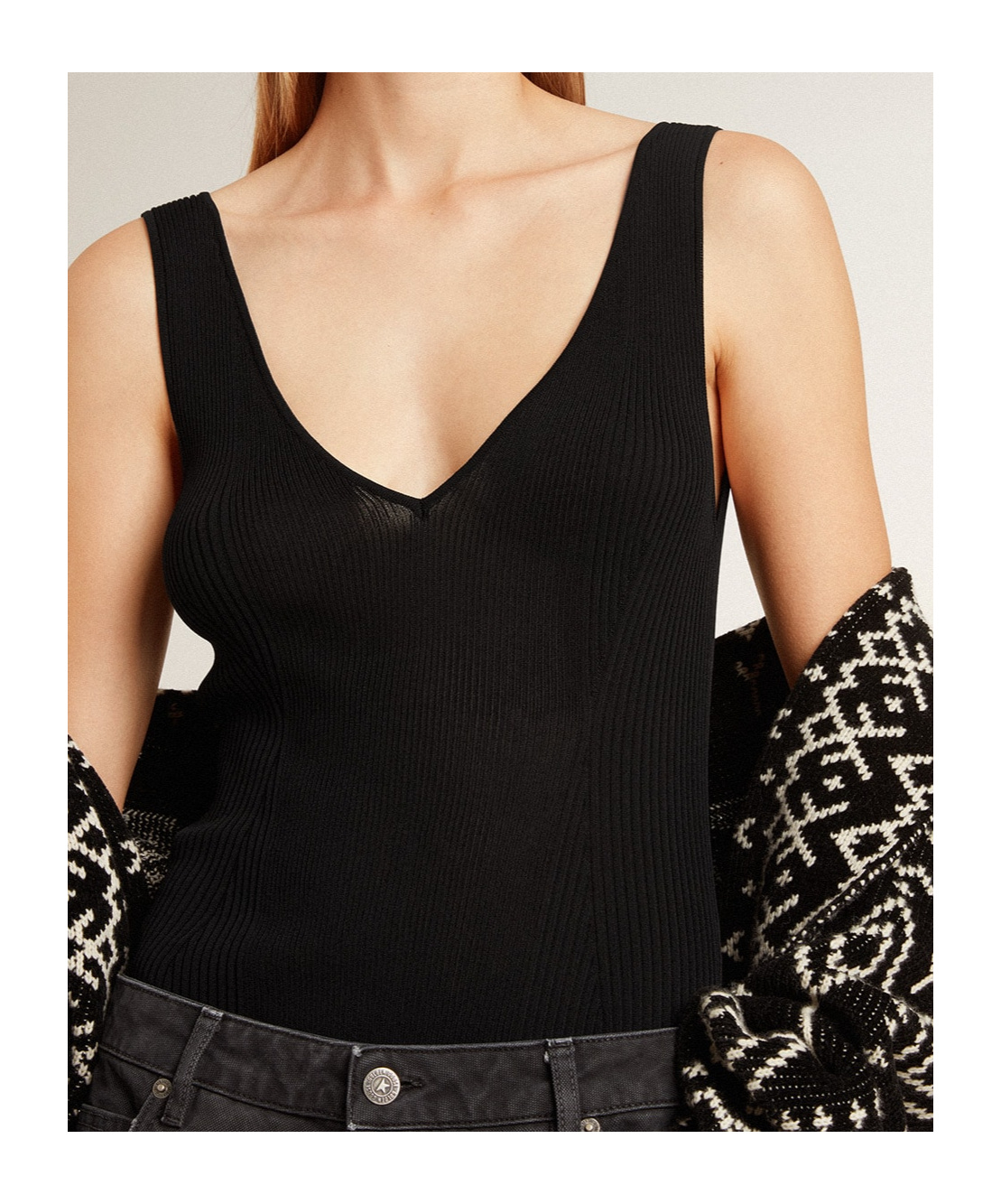 Golden Goose V-neck Jumpsuit In Black