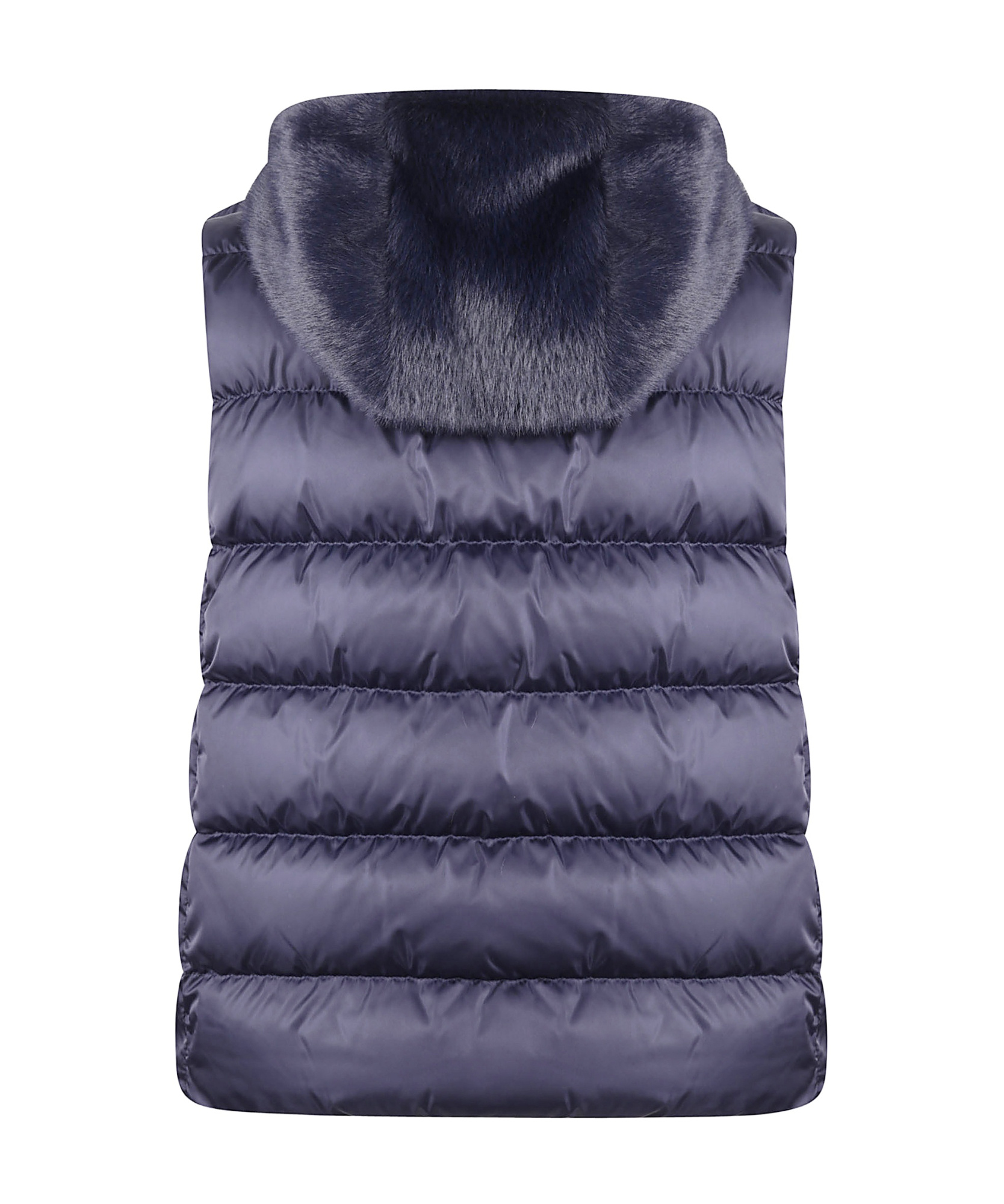 Herno Quilted Vest-style Down Jacket In Blue