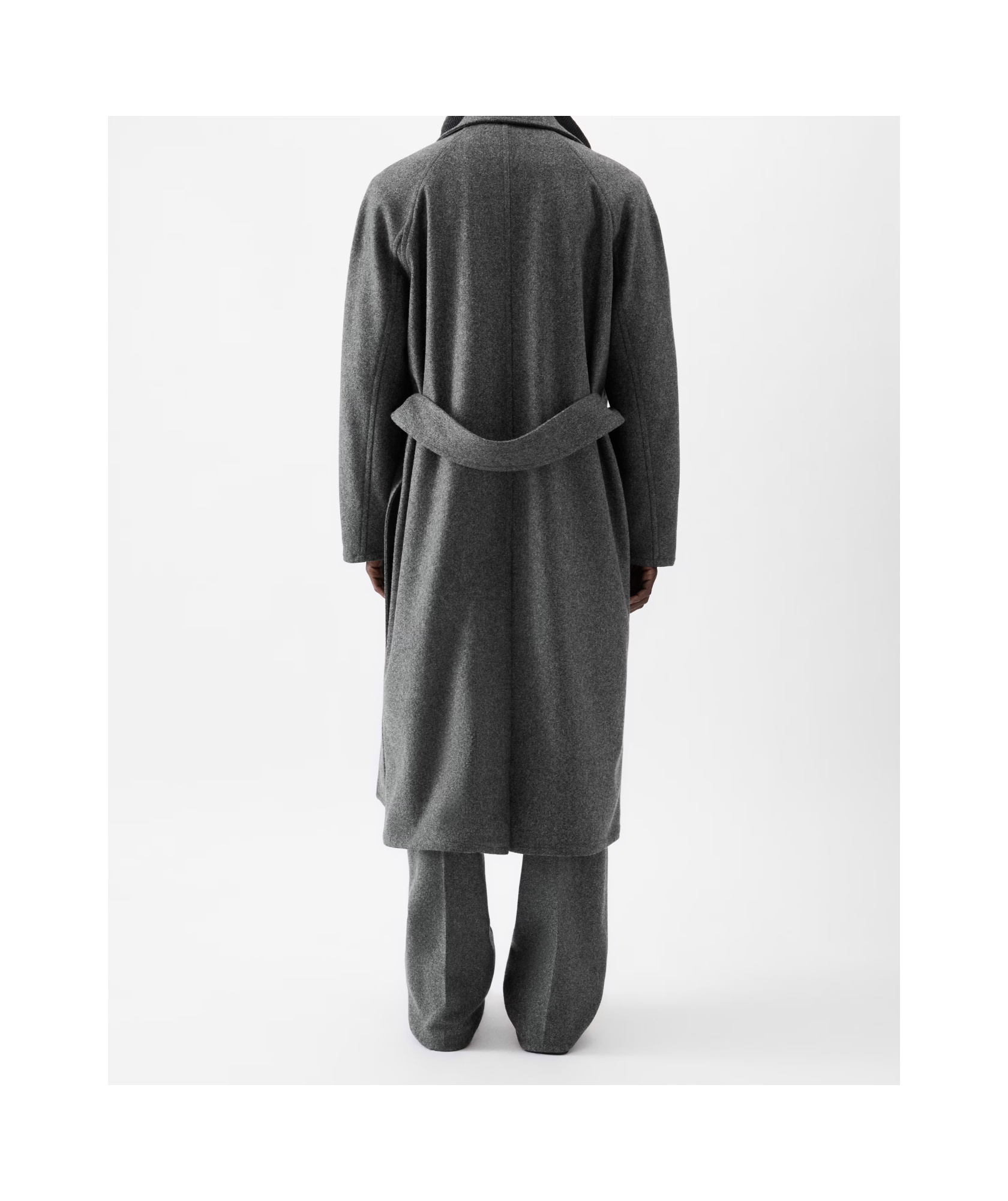 Jacquemus Le Manteau Citta Belted Wool-blend Trench Coat In Gray