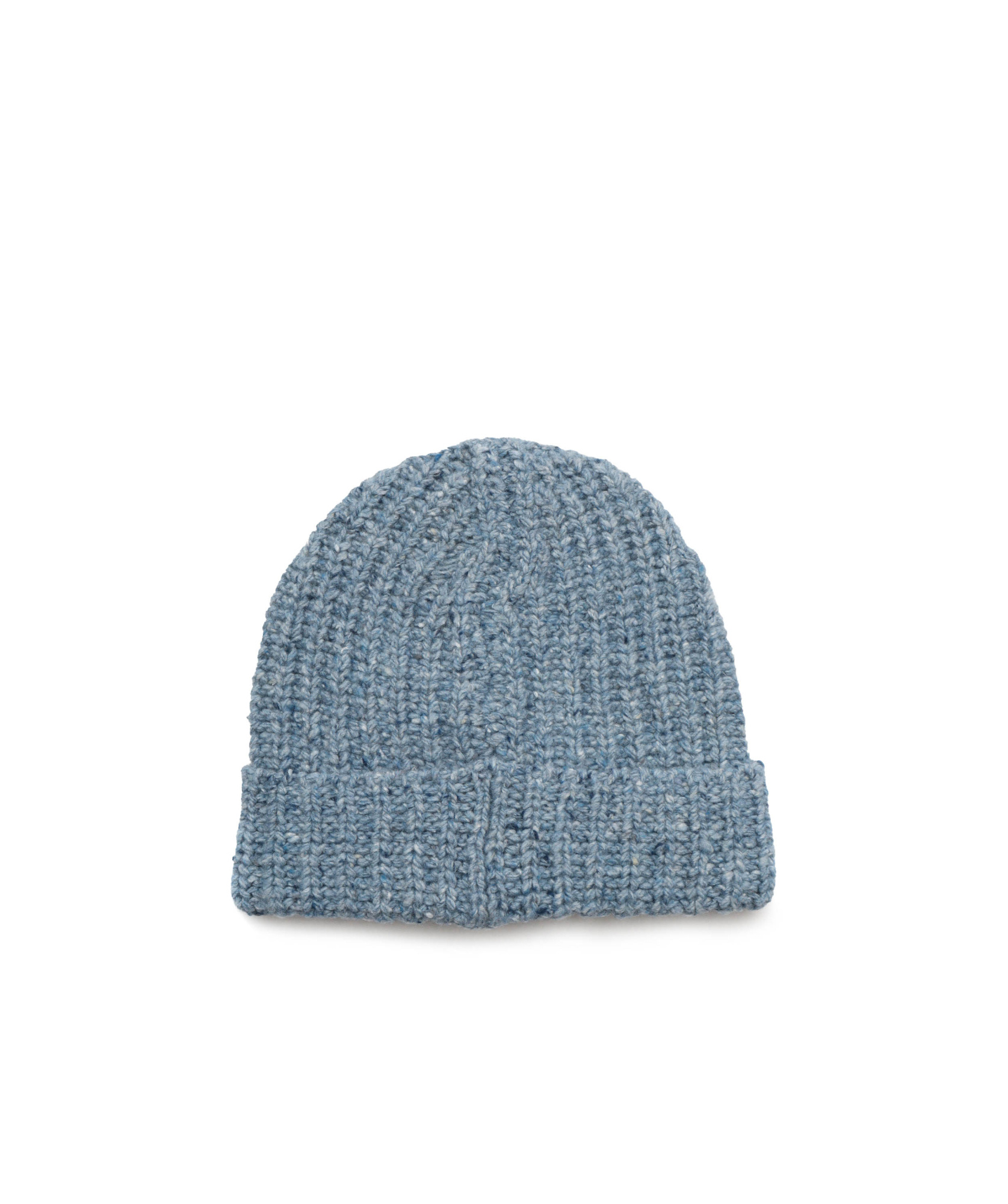 Ermanno Scervino Curled Knitted Hat In Blue