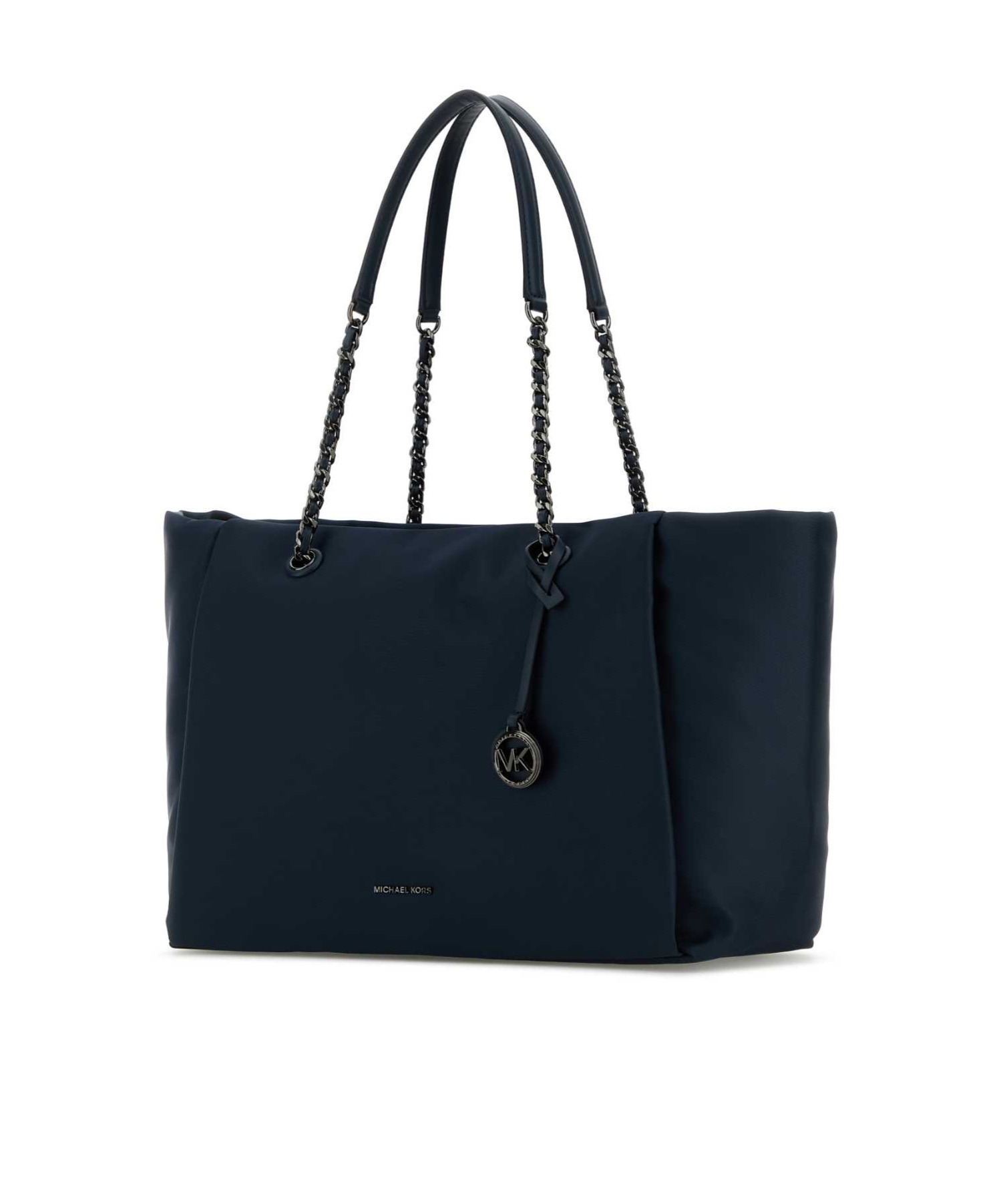 Michael Michael Kors Black Nylon Large Georgia Shopping Bag In Navy
