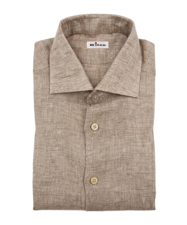 Kiton Long-sleeved Shirt In Neutral