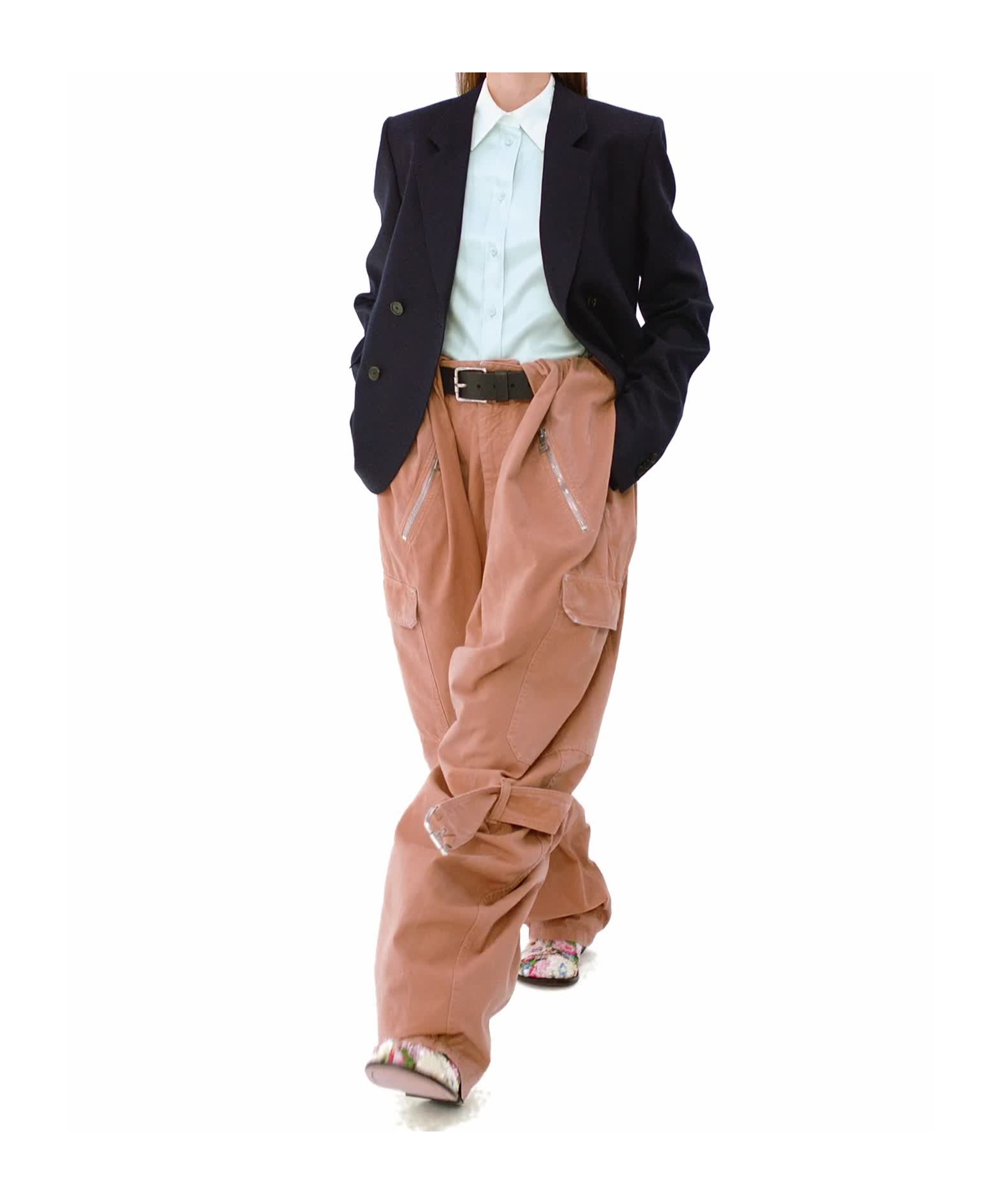 Loewe Mid-waist Overalls In Pink