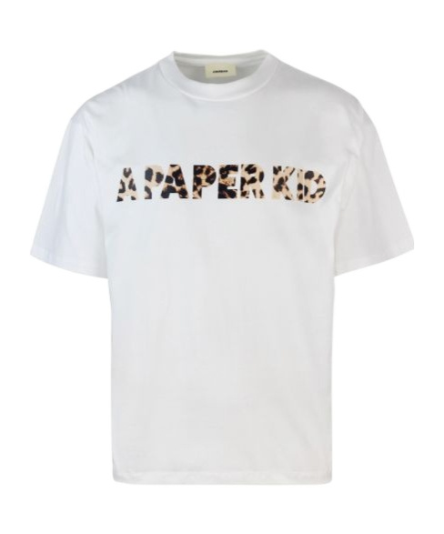 A Paper Kid T-shirt Con Logo Bianca In White