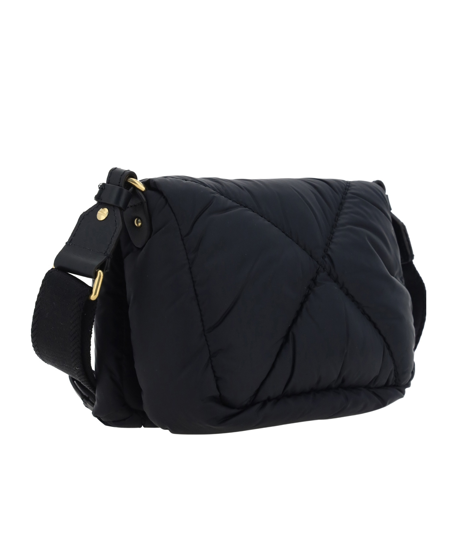 Moncler Mini Puf Crossbody Bag In Black