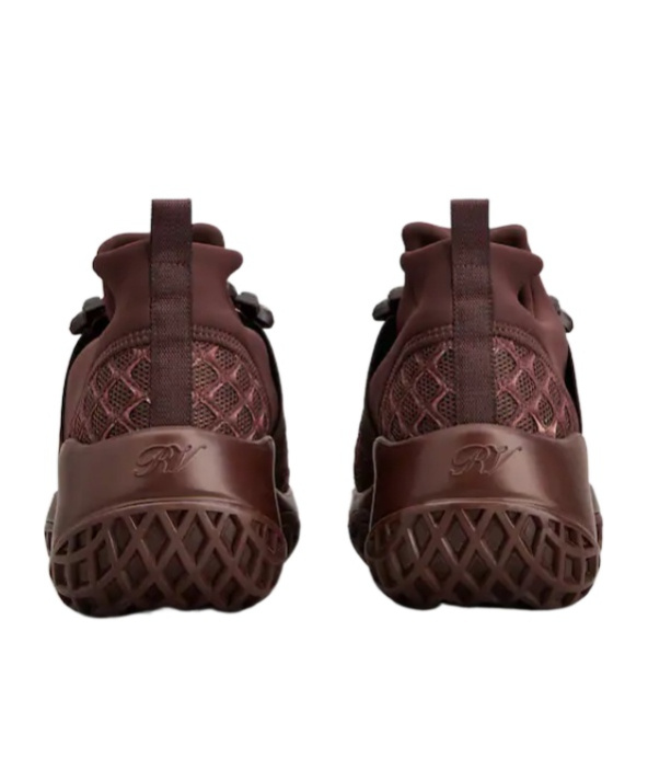 Roger Vivier Viv' Run Sneakers In Fabric In Burgundy