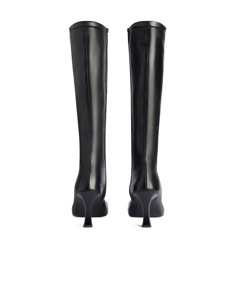 Balenciaga X Scholl Leather Knee-high Boots In Black