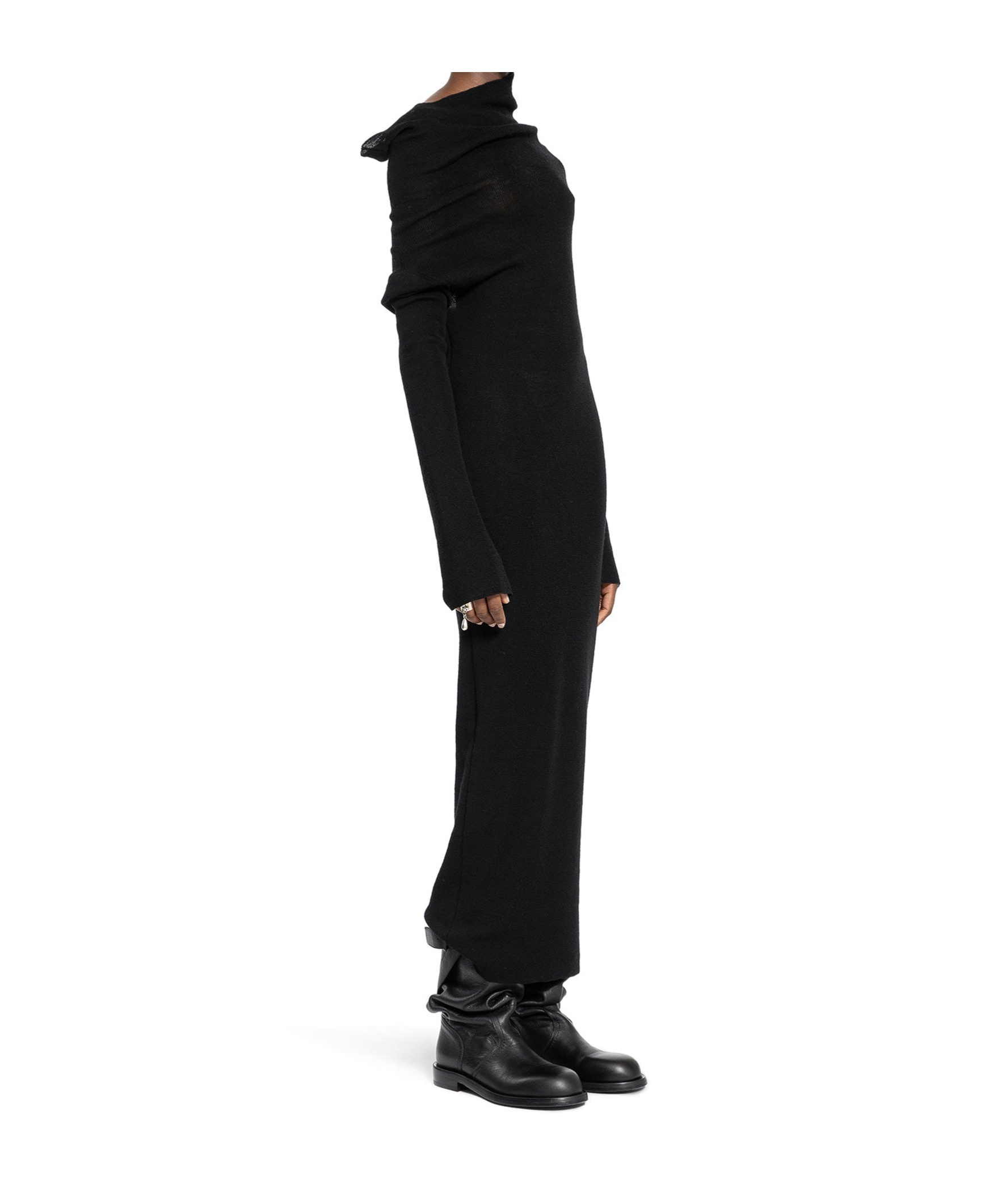 Shop Ann Demeulemeester Asymmetric Design Dress In Black