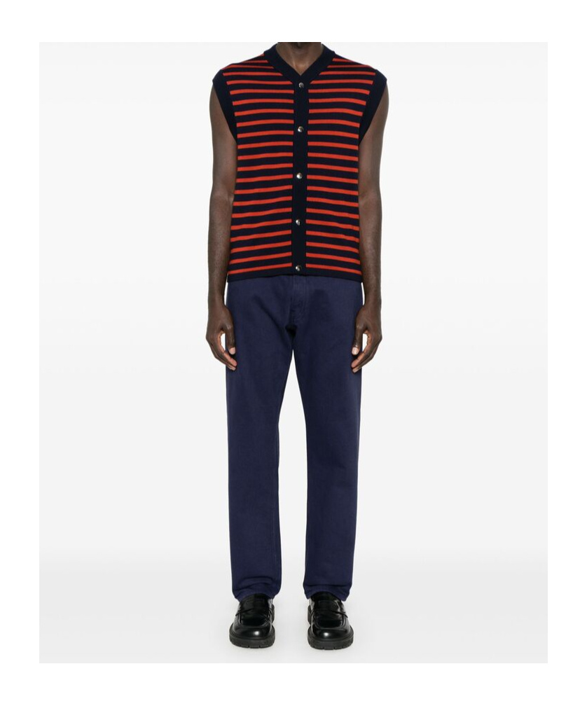 Prada Men Straight Leg Tapered Jeans In Blue