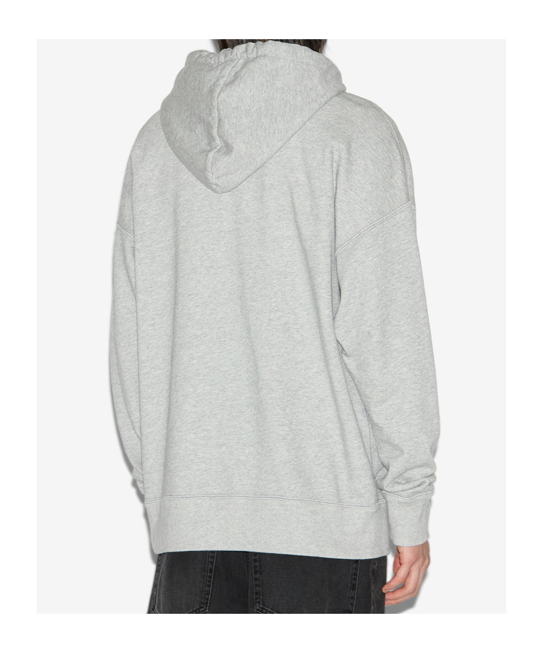 Isabel Marant Marant Relaxed-fit Grey Hoodie With Kangaroo Pocket In Gray