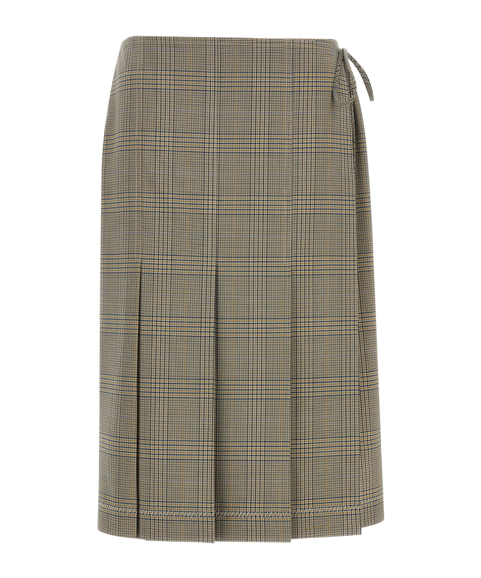 Marni Pleated Wrap Skirt In Gray