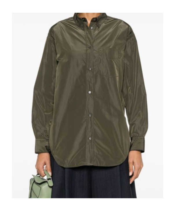 Aspesi Taffeta Shirt In Green