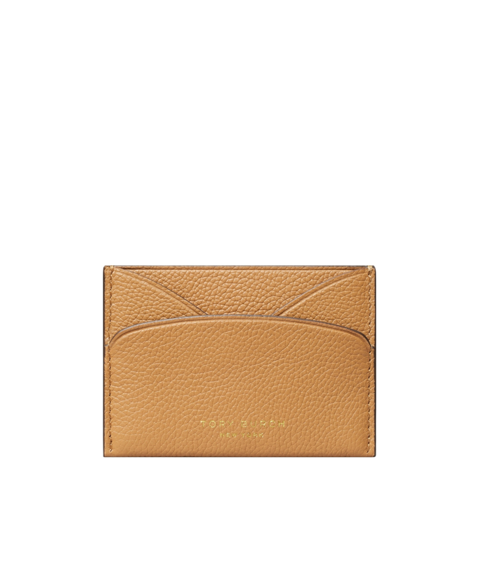 Tory Burch Romy Flat Card Case In Brown