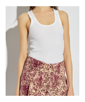 Isabel Marant Logo-embroidered Scoop Neck Sleeveless Vest In White