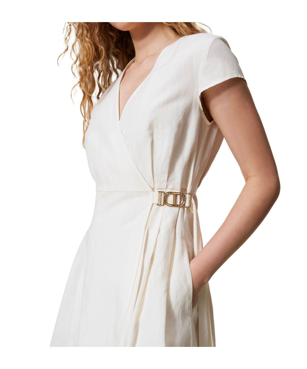 Shop Twinset Buckle-detail Wrap Dress