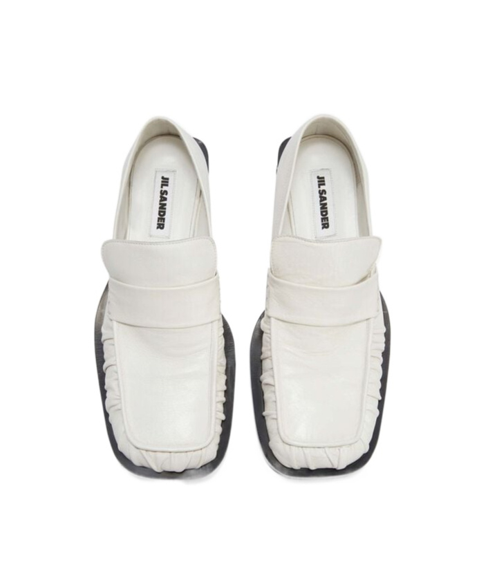 Shop Jil Sander Leather Loafers