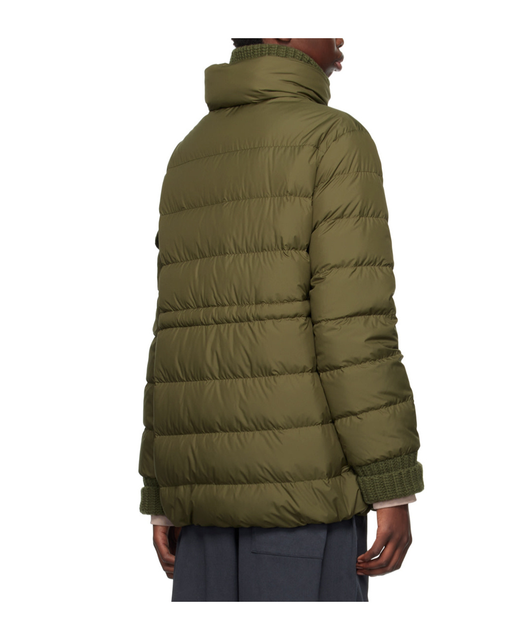 Moncler Green Baux Short Down Jacket In Green